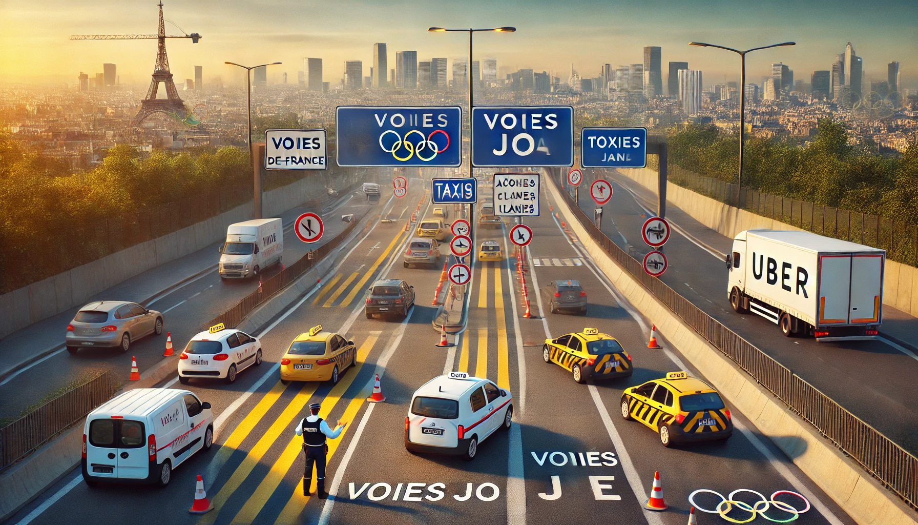 Voies JO et VTC à Paris 2024